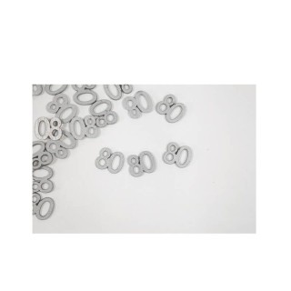 Confettis de table 80 bois argent
