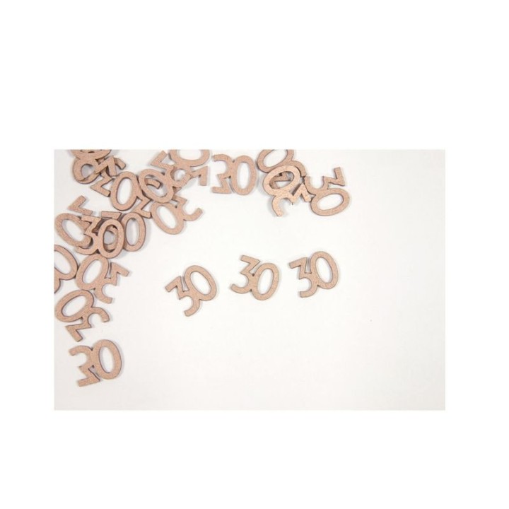 Confettis de table 30 bois rose gold