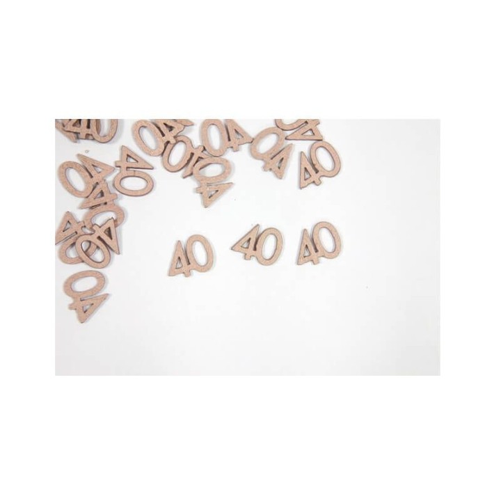 Confettis de table 40 bois rose gold