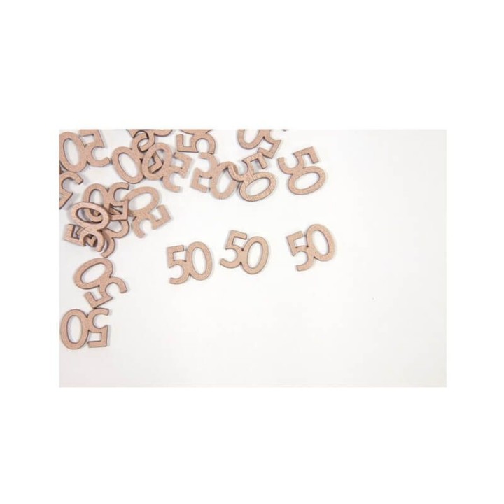 Confettis de table 50 bois rose gold