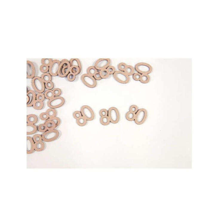 Confettis de table 80 bois rose gold