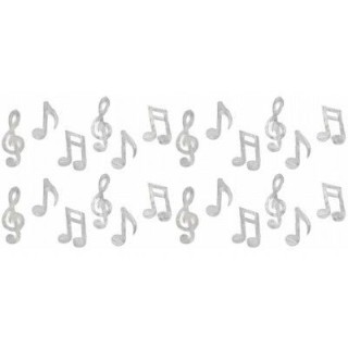 Confettis de table note de musique bois argent x24