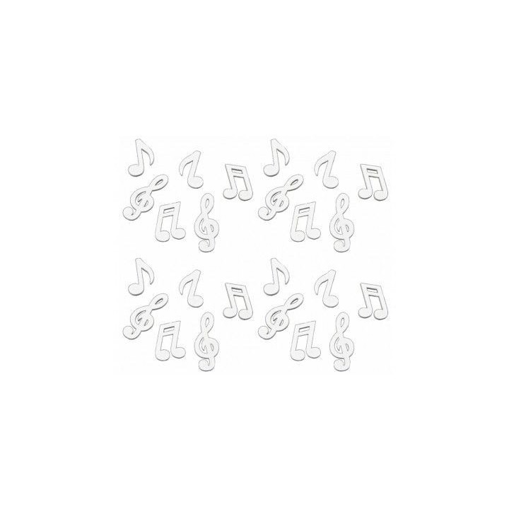 Confettis de table note de musique bois blanc x24