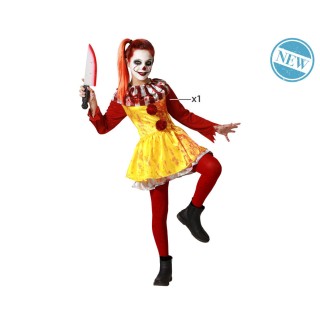 Costume enfant clown jaune/rouge