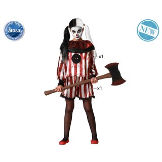 Costume enfant clown rouge/blanc