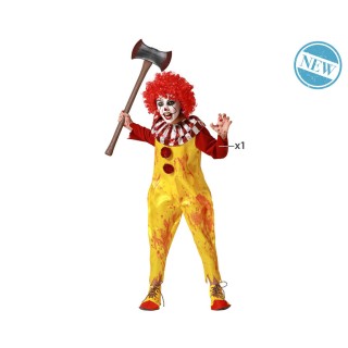 Costume enfant clown jaune/rouge