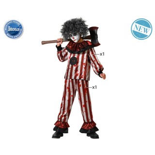 Costume enfant clown rouge/blanc