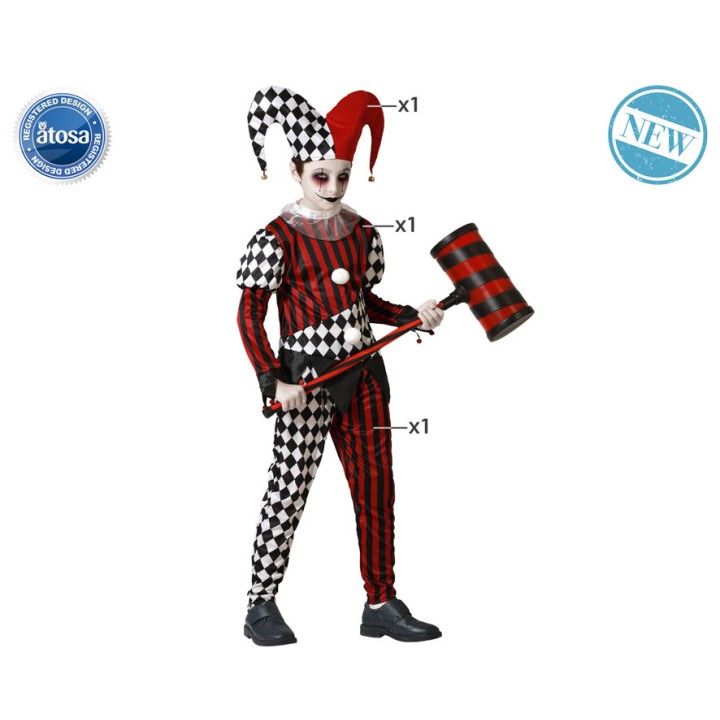 Costume enfant arlequin d'Halloween