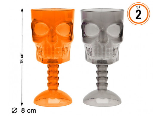 Verre à pied tête de mort