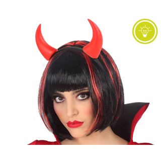 Serre tête corne diable lumineux