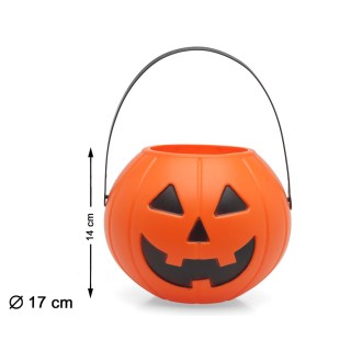 Seau plastique citrouille orange