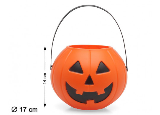 Seau plastique citrouille orange