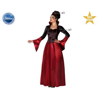 Costume femme vampire robe longue bordeaux - Costume adulte - Halloween