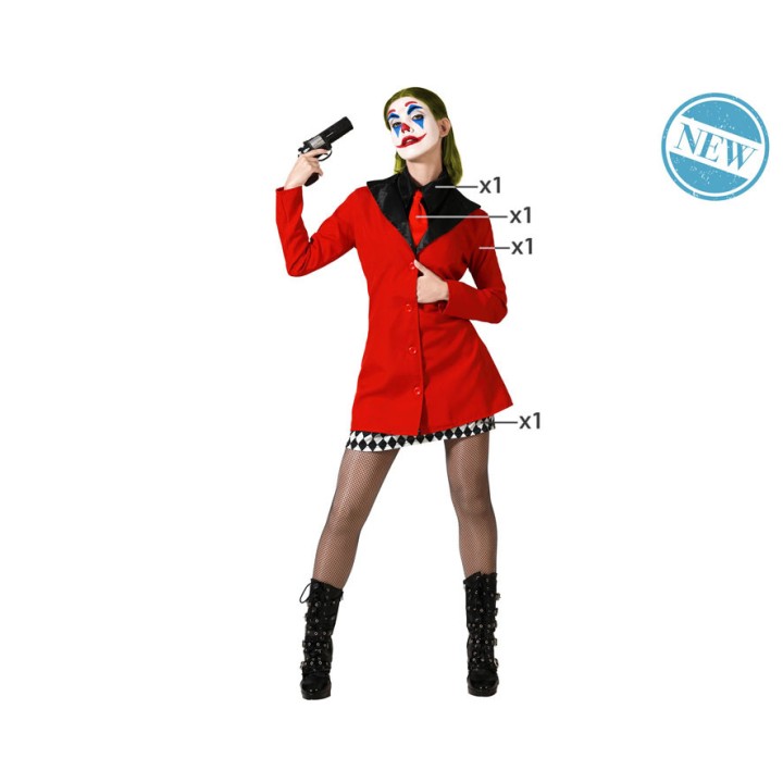 Costume femme Joker veste rouge
