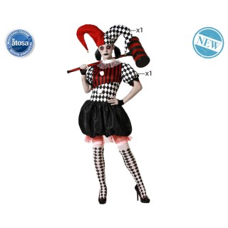 Costume femme arlequin d'Halloween