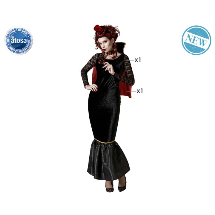 Costume femme vampire et manche dentelle