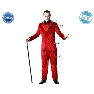 Costume adulte vampire costume velours rouge