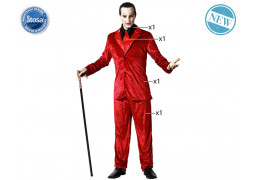 Costume adulte vampire costume velours rouge