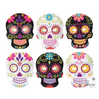 Masque adulte carton day of dead x6