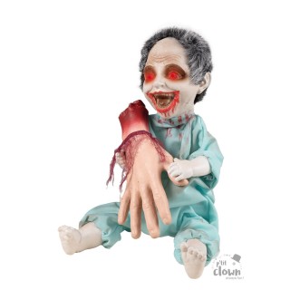 Zombie maniaque avec main arrachée