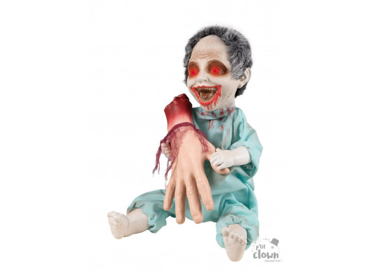 Zombie maniaque avec main arrachée