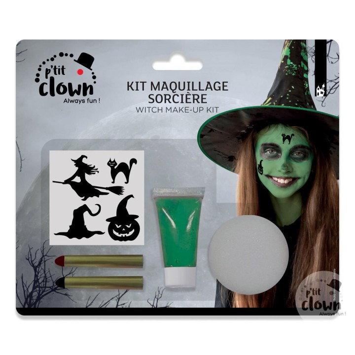 Kit maquillage enfant sorcière verte