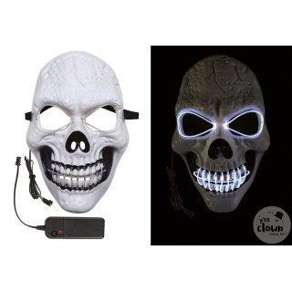 Masque adulte rigide squelette lumineux
