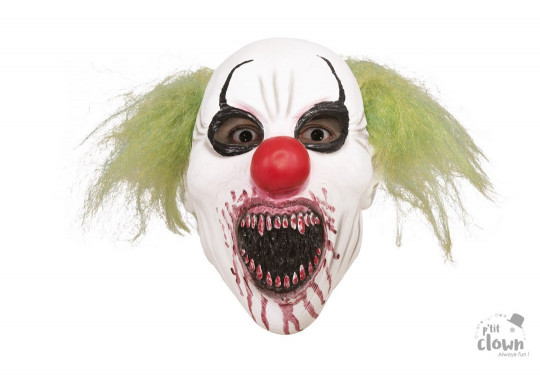 Masque adulte latex clown canibal