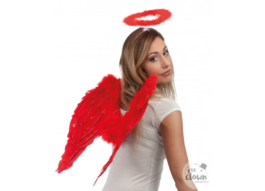 Serre tête halo d'ange rouge