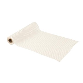 Chemin de table velours cotelé blanc scintillant