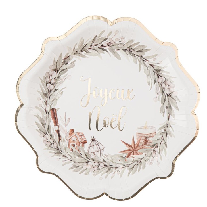 8 Assiettes Joyeux Noël cocoon Christmas