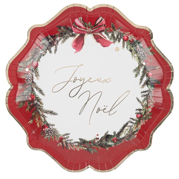 8 Assiettes Joyeux Noël Christmas time