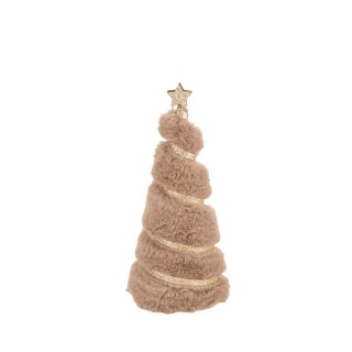 Sapin moumoutte taupe liseré or 17,5cm