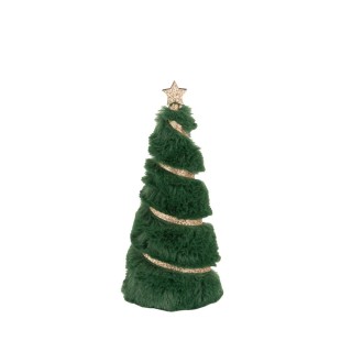 Sapin moumoutte vert liseré or 17,5cm