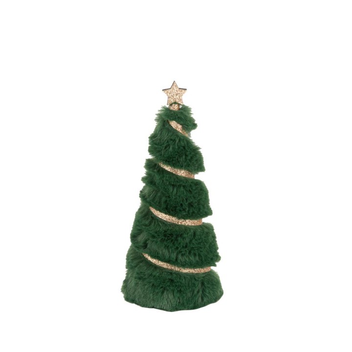 Sapin moumoutte vert liseré or 17,5cm