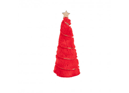 Sapin moumoutte rouge liseré or 17,5cm