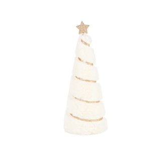 Sapin moumoutte blanc liseré or 23,5cm