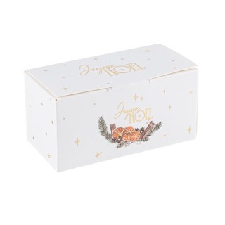 Ballotin chocolat Joyeux Noël écorce orange x4