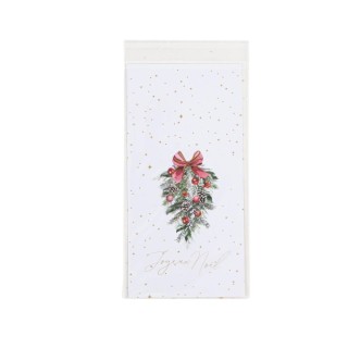 Sachet cello Joyeux Noël Christmas time x10