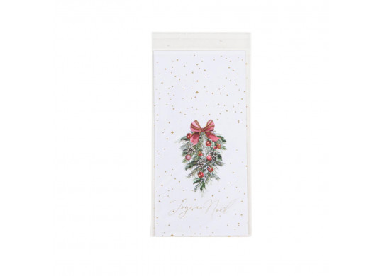 Sachet cello Joyeux Noël Christmas time x10