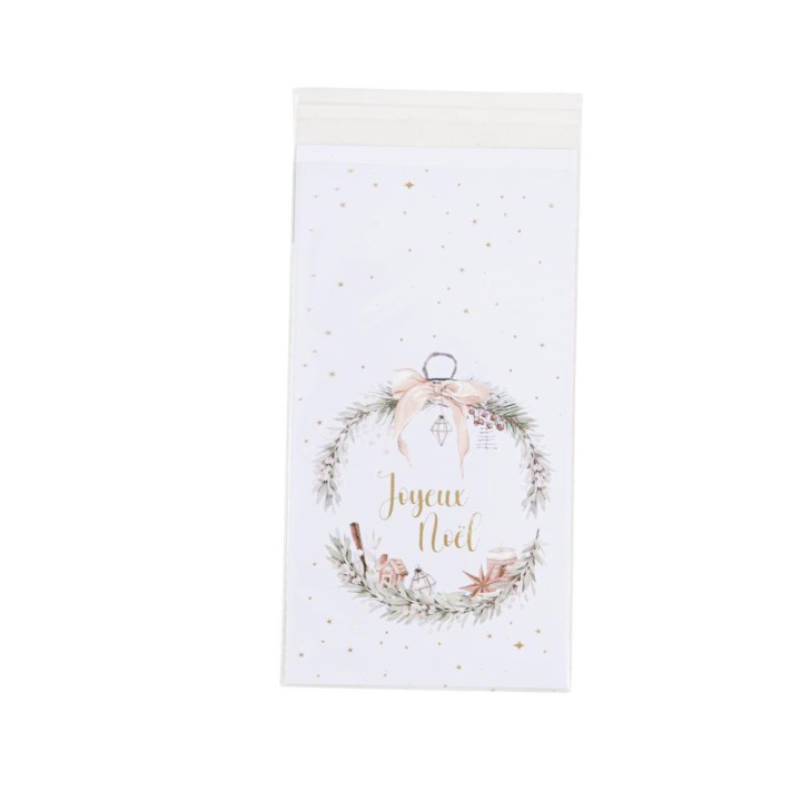 Sachet cello Joyeux Noël cocoon Christmas x10
