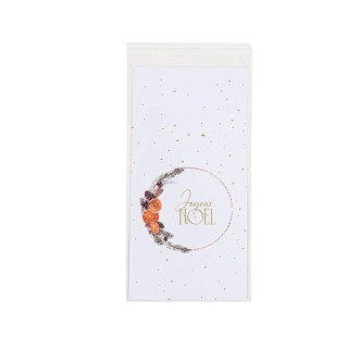 Sachet cello Joyeux Noël écorce orange x10
