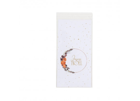 Sachet cello Joyeux Noël écorce orange x10