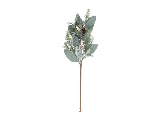 Branche feuillage/baie argent