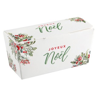Ballotin chocolat Joyeux Noël houx x5