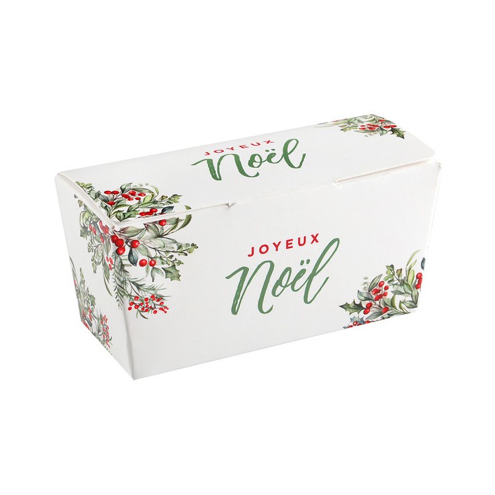 Ballotin chocolat Joyeux Noël houx x5