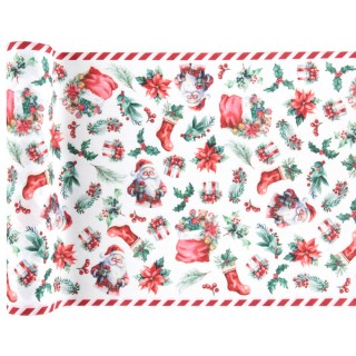 Chemin de table popeline Père Noël