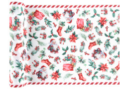 Chemin de table popeline Père Noël