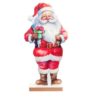 Centre de table bois Père Noël