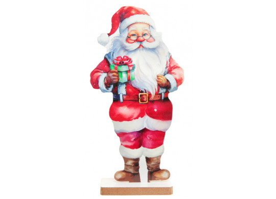 Centre de table bois Père Noël